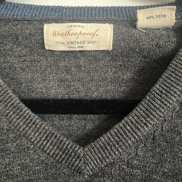 Weatherproof - Vintage Mens Sweater Knit Cotton V Neck - Picture 3 of 6